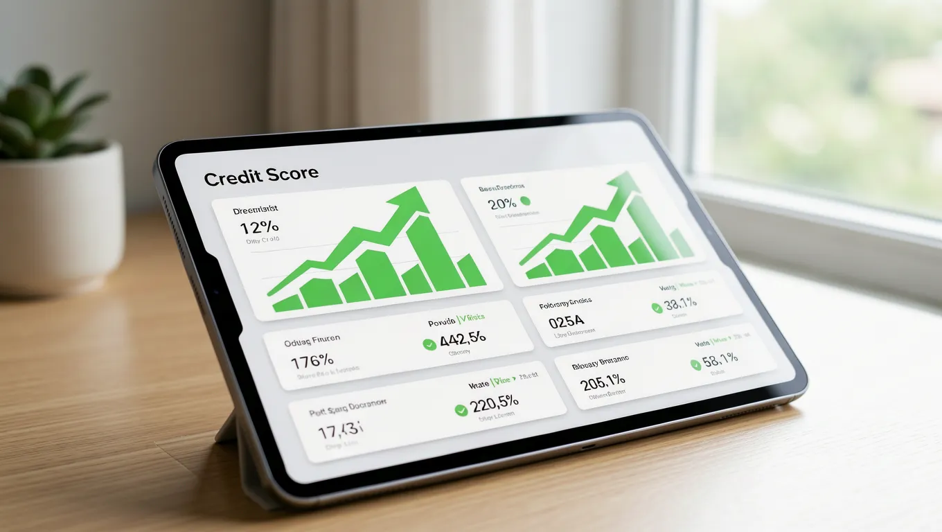 A digital credit score dashboard illustrating the process of avoiding bad credit and repair in 2026