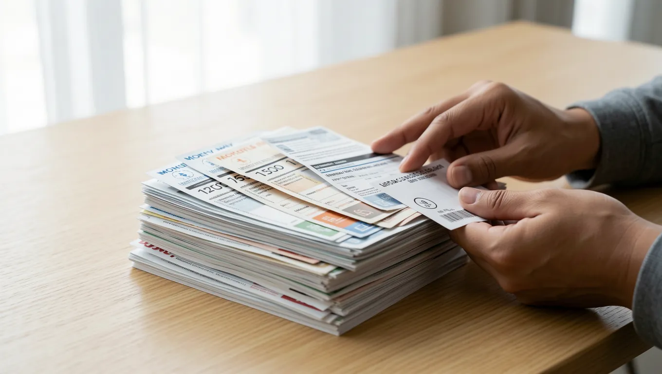 Organizing financial documents to prepare for a best unsecured personal loan.
