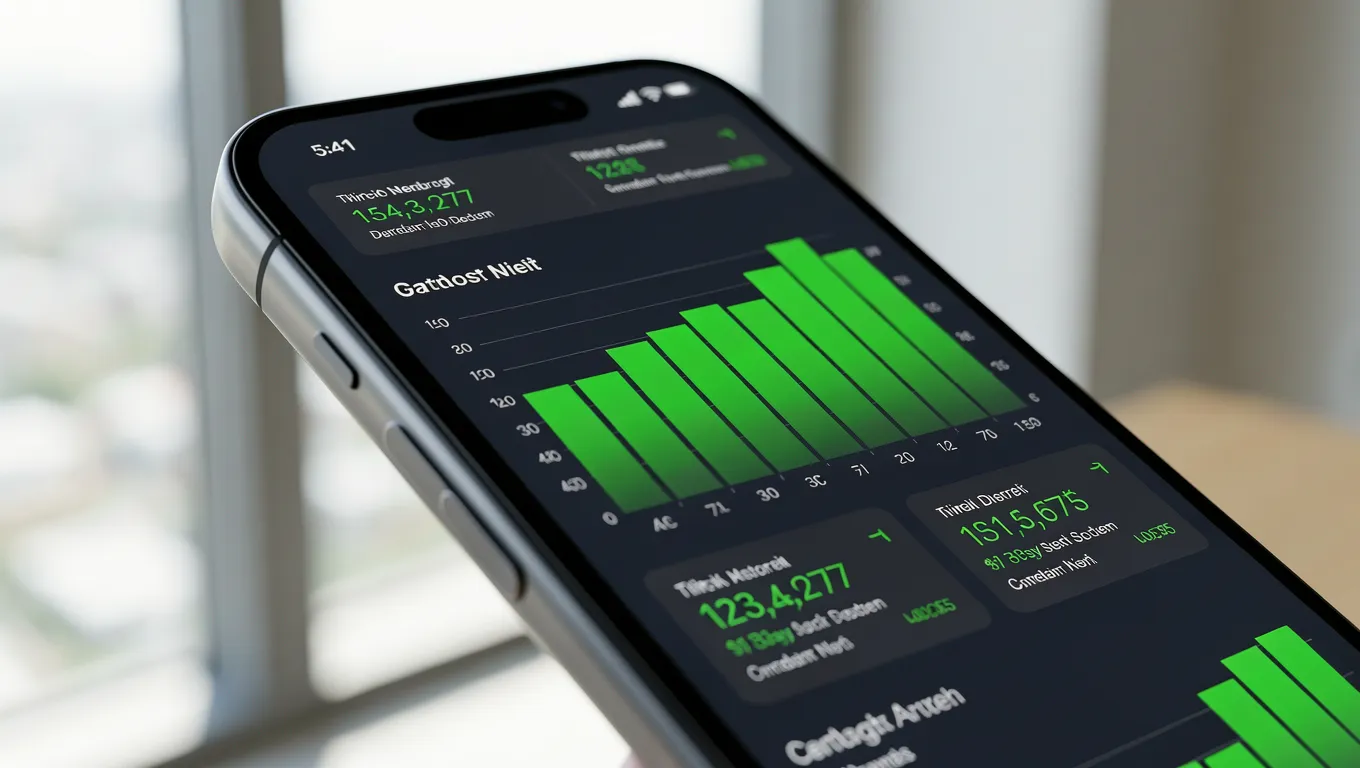 Digital credit score dashboard showing growth for building credit to a better future