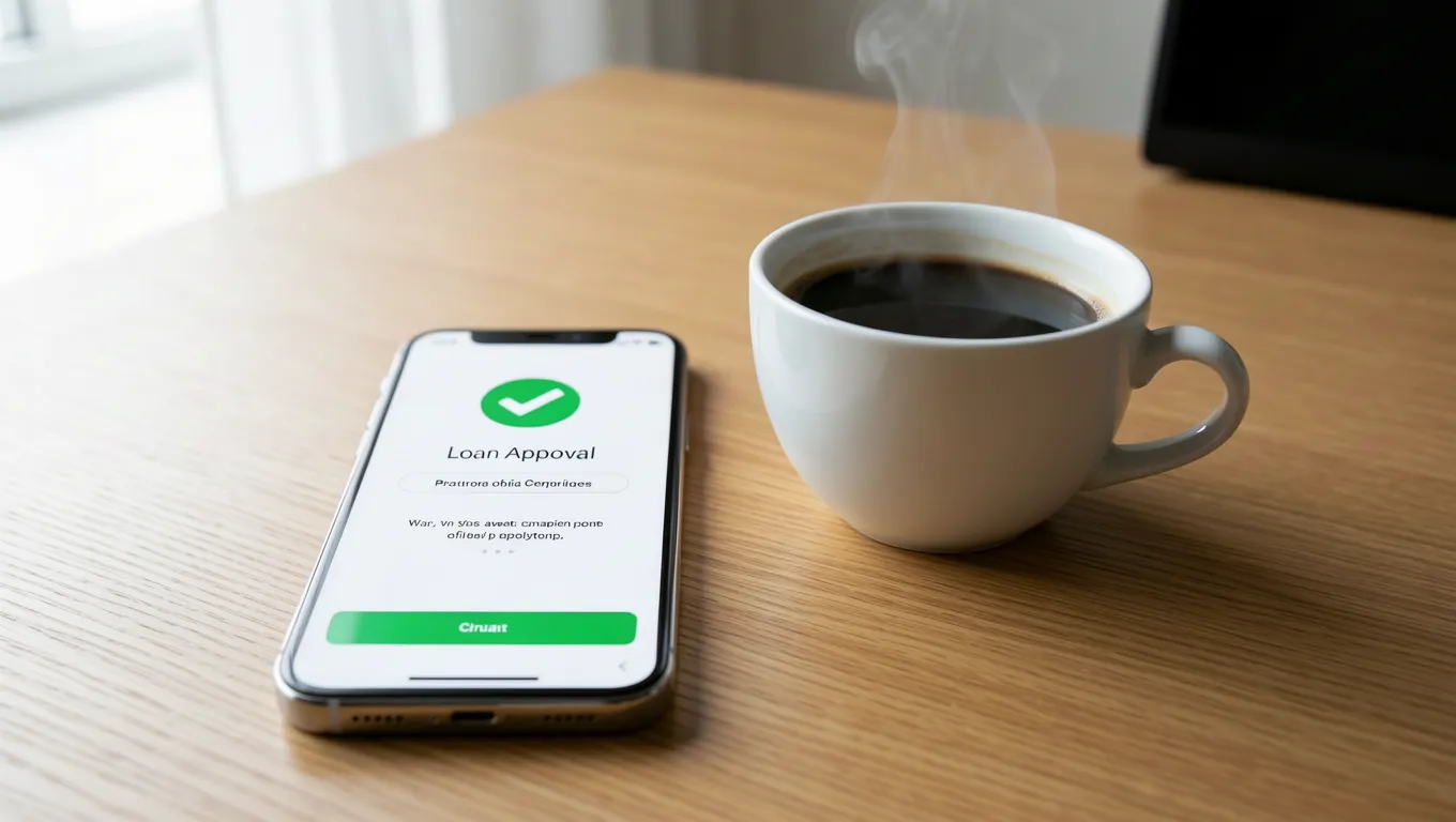 Smartphone showing same day personal loans approval in 2026